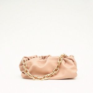Leather Chain Pouch Bag